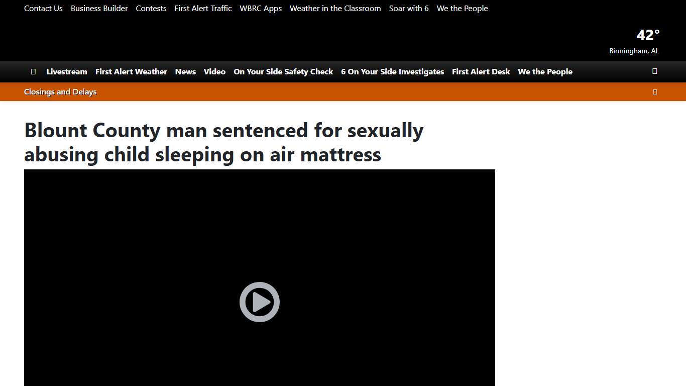 Blount County man sentenced for sexually abusing child sleeping on air mattress